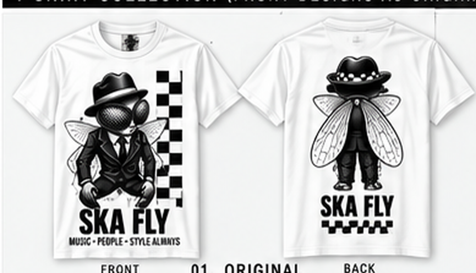 Ska Fly 01 Original T-shirt front and back original artwork