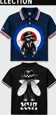 Ska Fly 08 Mod Target polo front and back