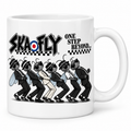 Ska Fly One Step Beyond mug front-facing mockup using supplied artwork