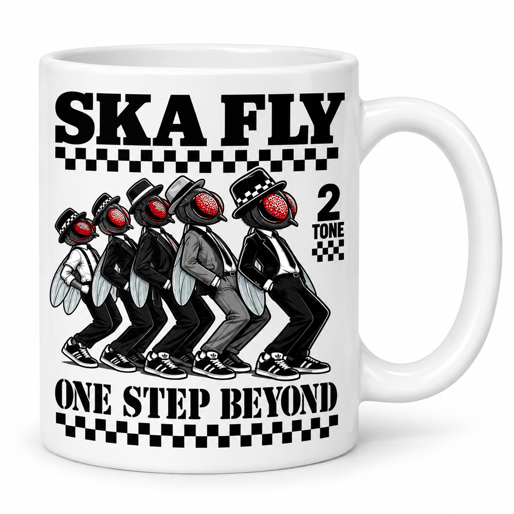 Ska Fly One Step Beyond mug front-facing product image